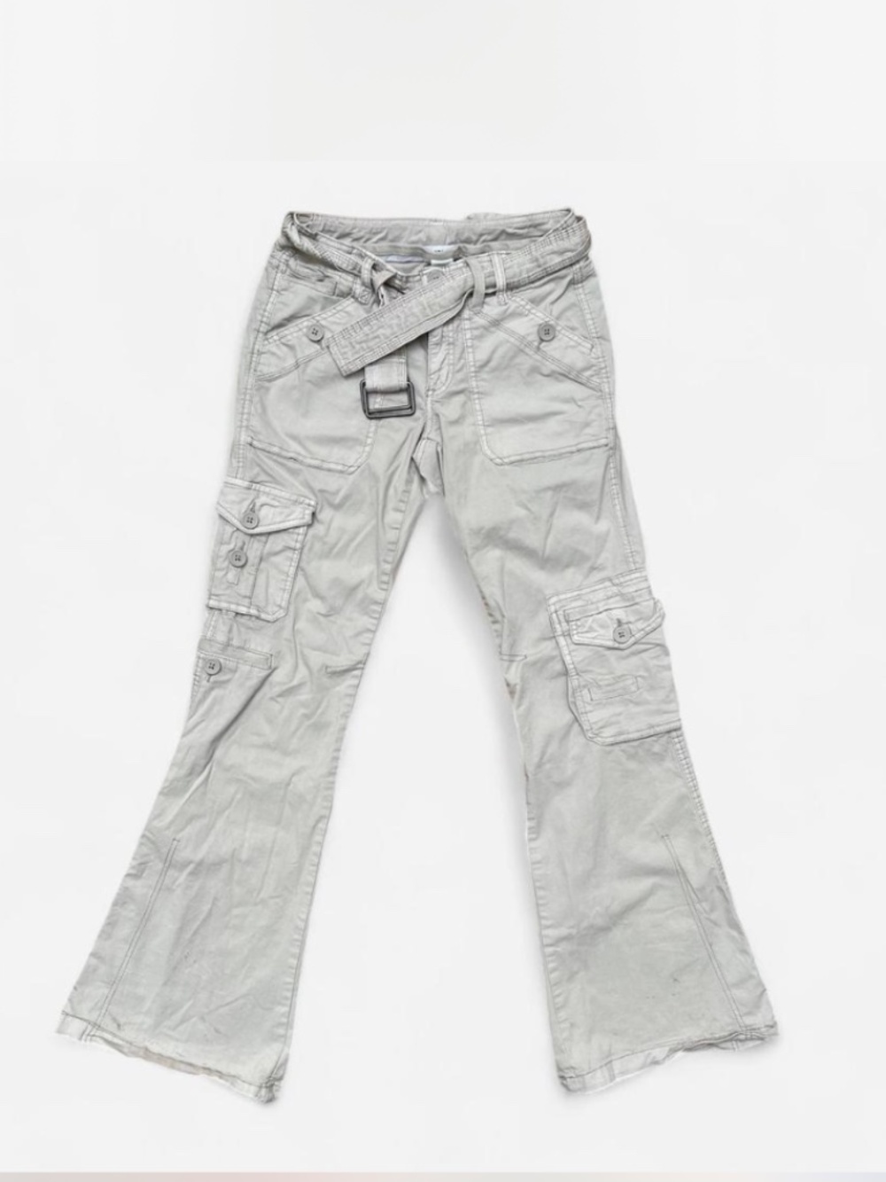 Garage Belt Buckle Bootcut Flair Cargo Pants